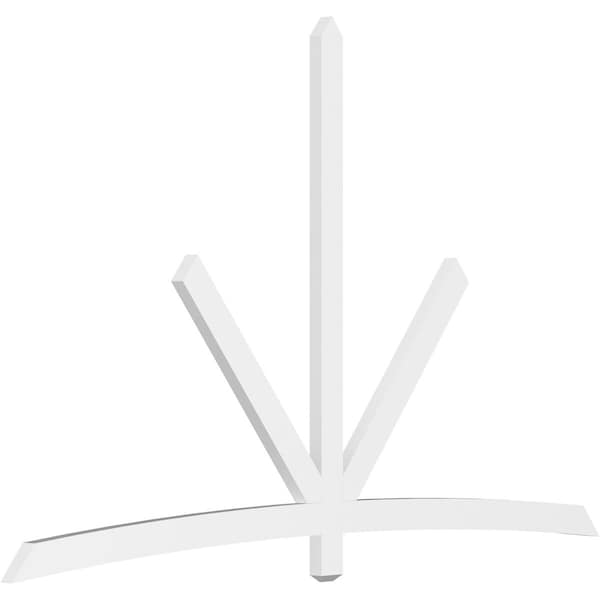 Ekena Millwork Alberta Architectural Grade PVC Gable Bracket, 108"W x 67 1/2"H x 2"D x 4"F, 15/12 Pitch GBP108X68X0204ALB00 - main